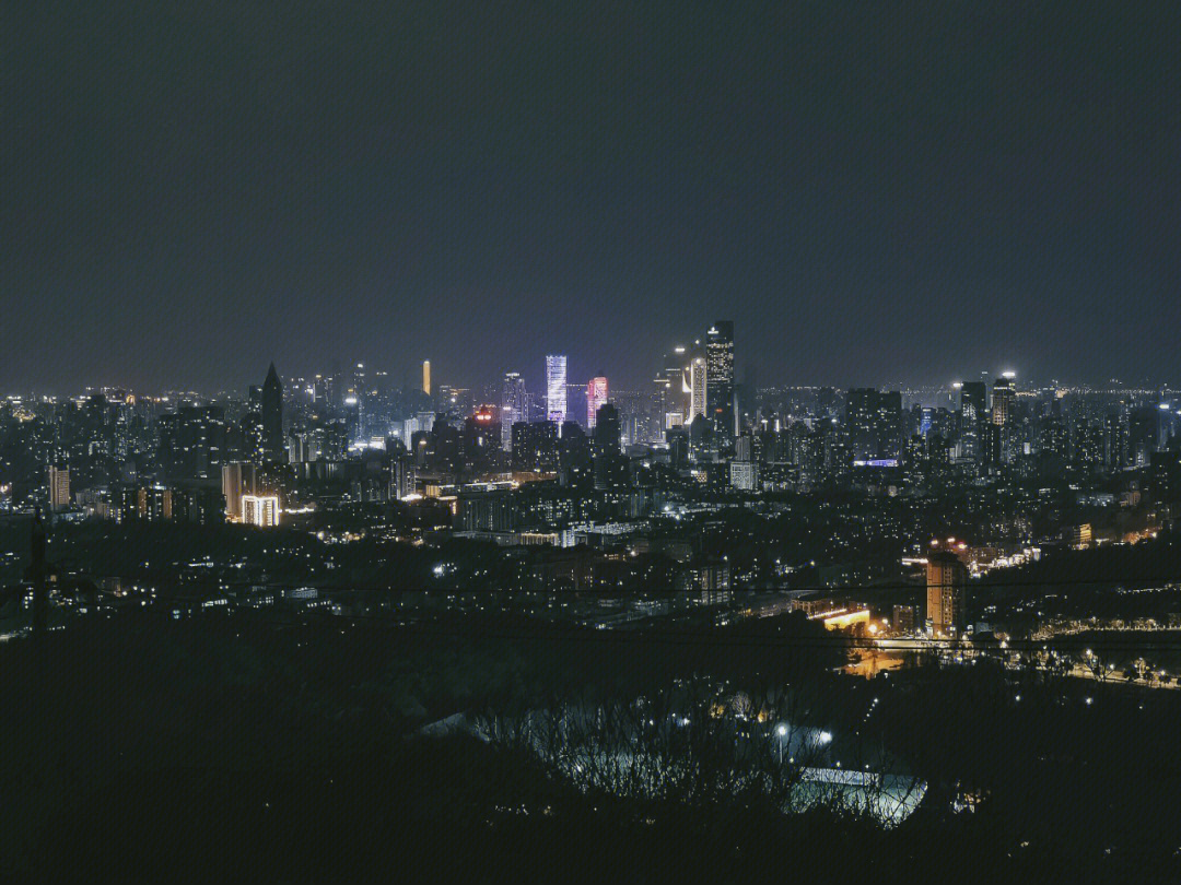 南京夜景紫金山图片