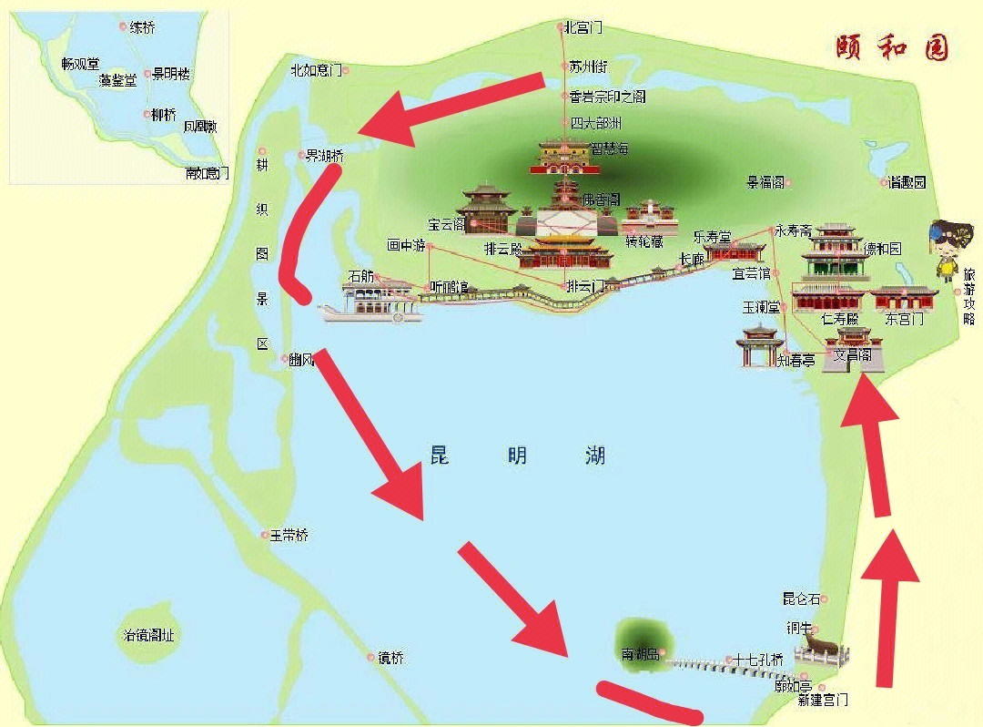 颐和园地形图图片