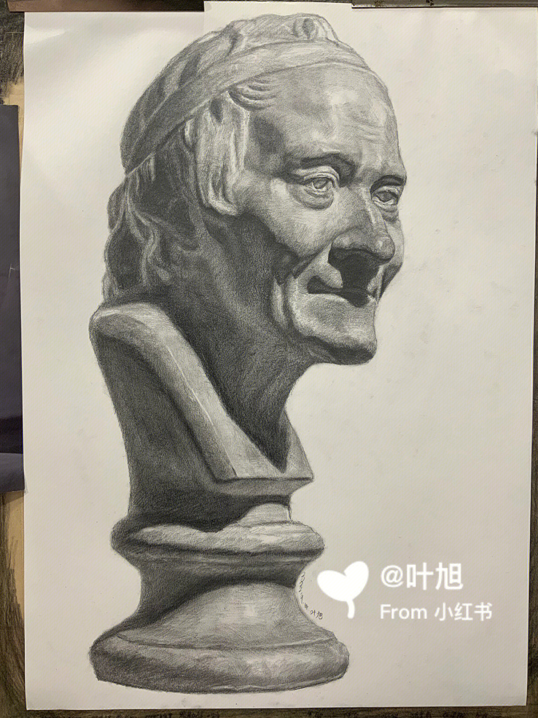 素描石膏伏尔泰附步骤图