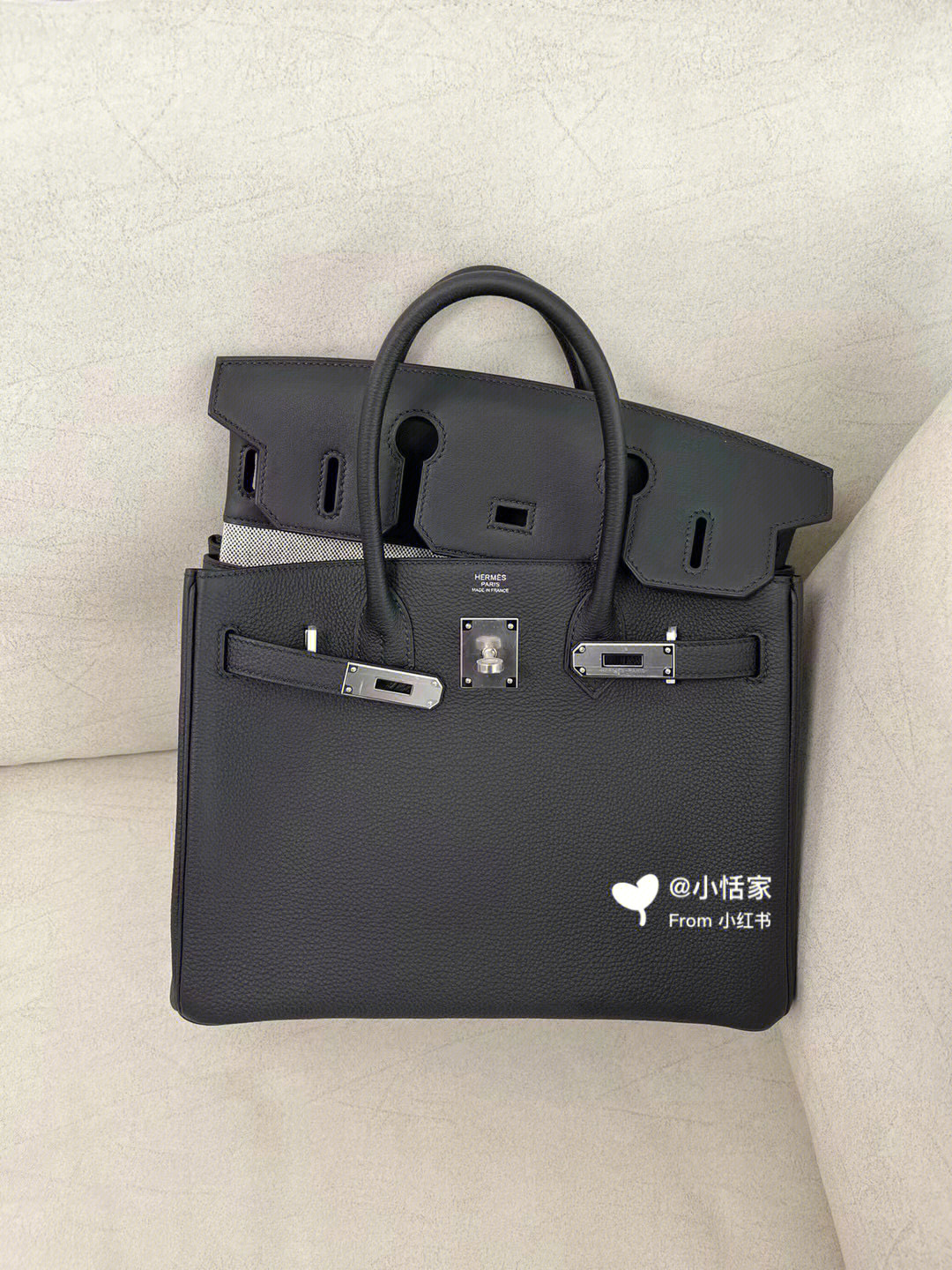 爱马仕hermesbirkin30黑银三合一z刻