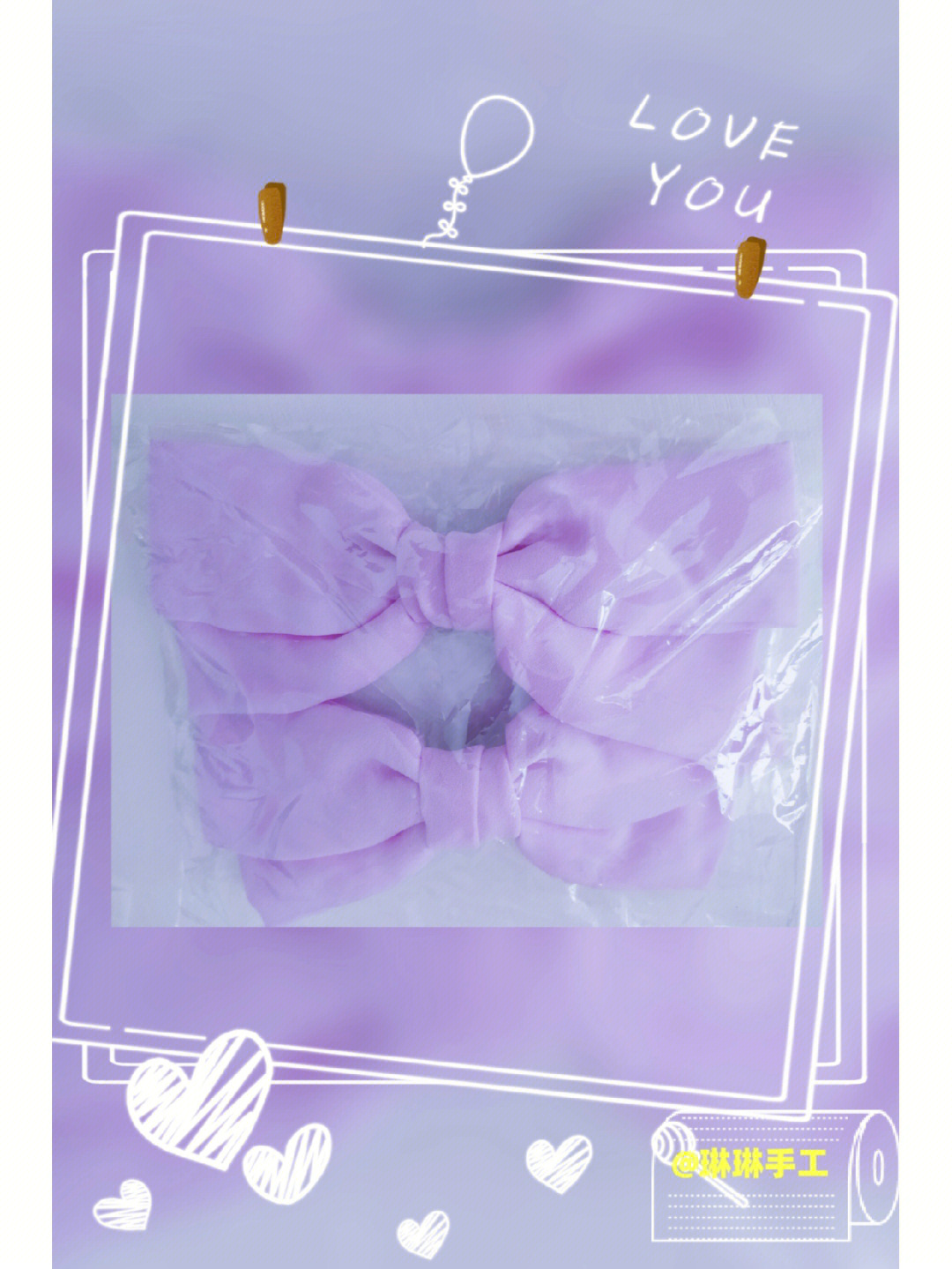 紫色的浪漫手工发夹