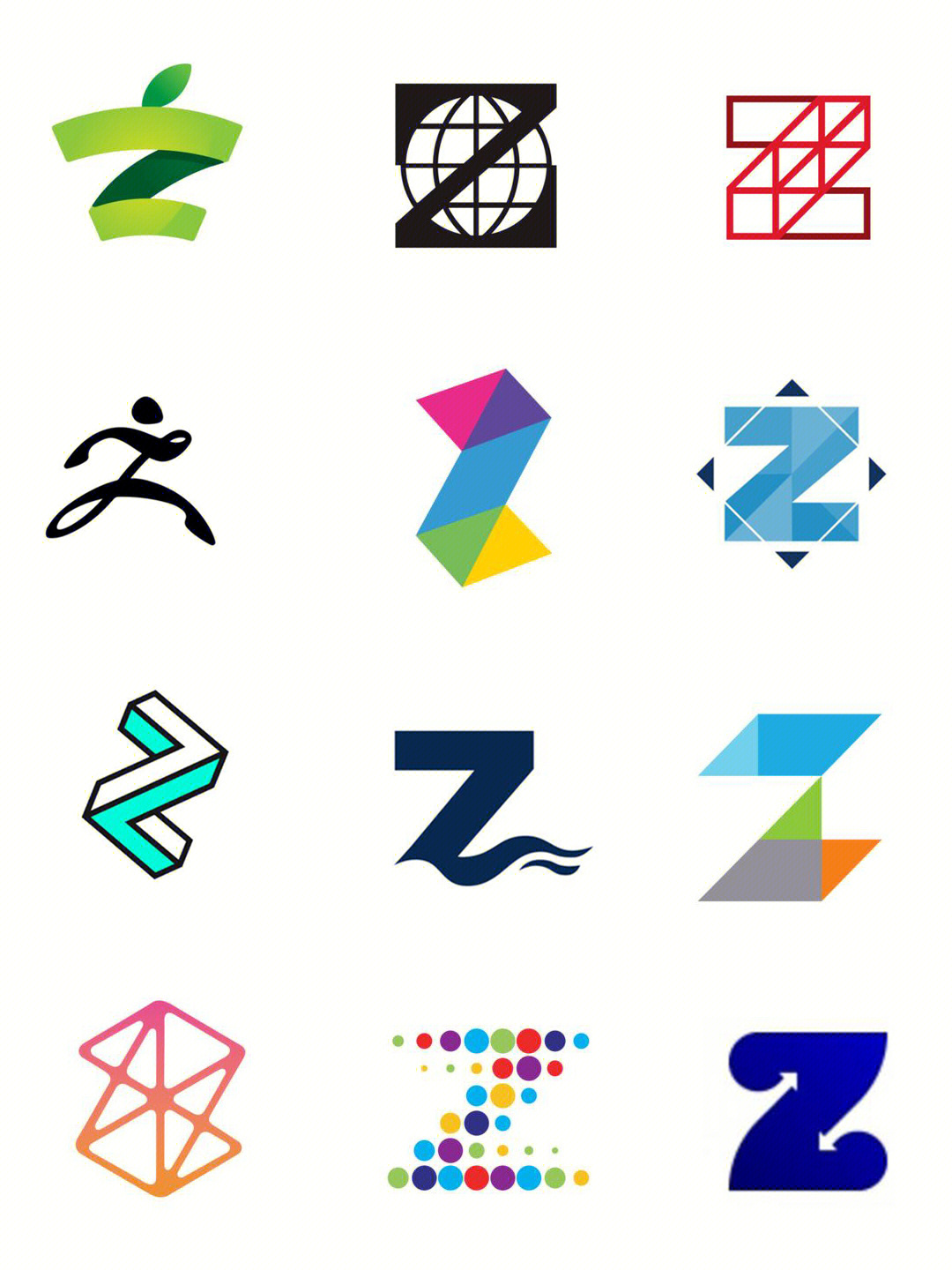 字母z元素logo设计创意作品