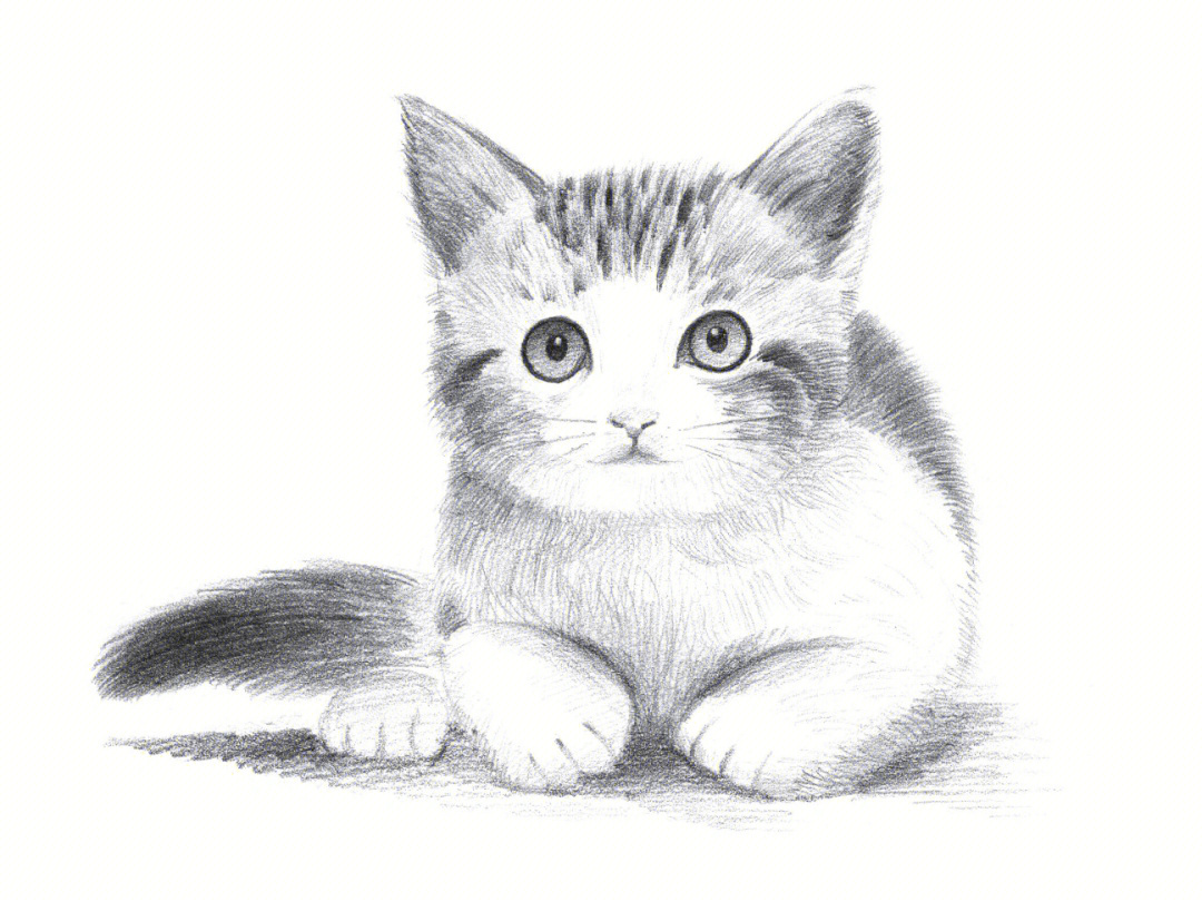 铅笔素描如此简单  92小猫咪的画法 