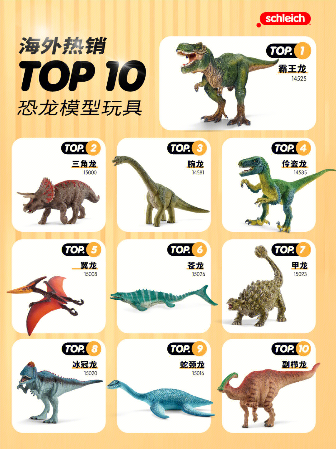 海外热销top10恐龙模型玩具