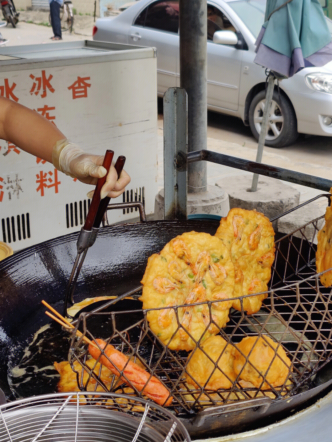 虾饼湛江虾饼煎堆东海岛美食推荐