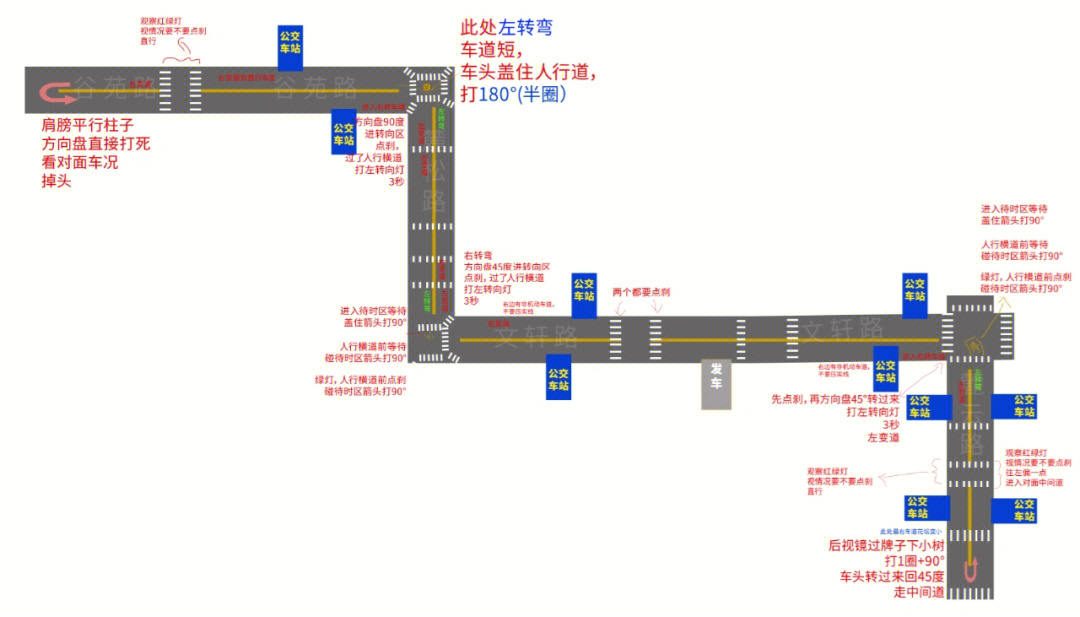 大霞美科目三线路图图片