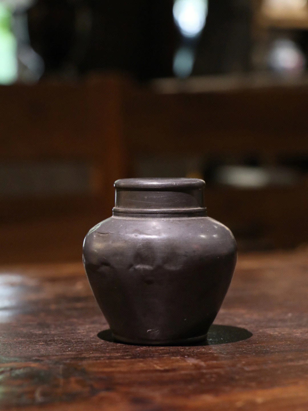 日本老锡罐锡制茶叶罐