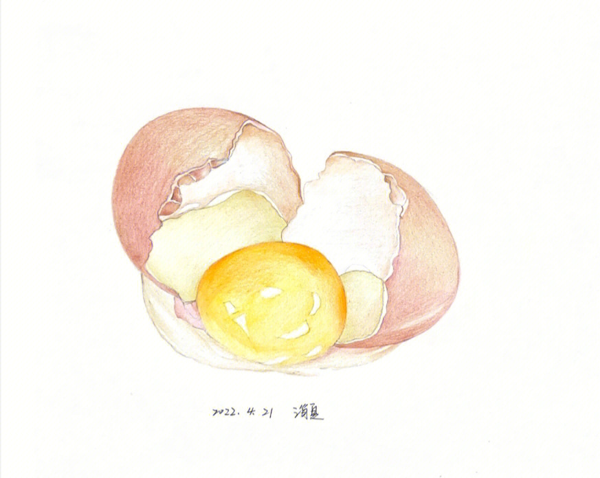 彩铅画鸡蛋图片