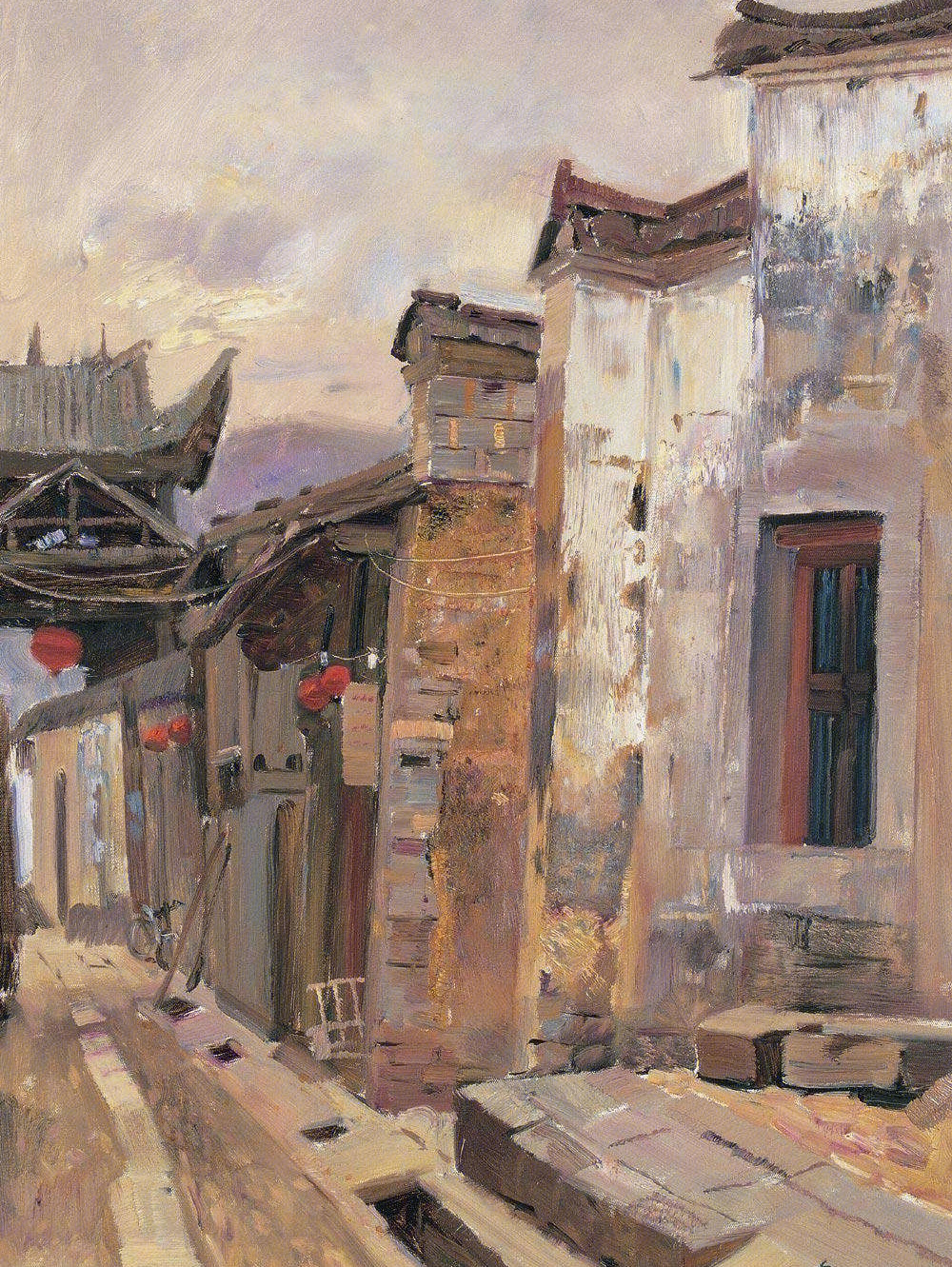 艺术家忻东旺油画风景作品