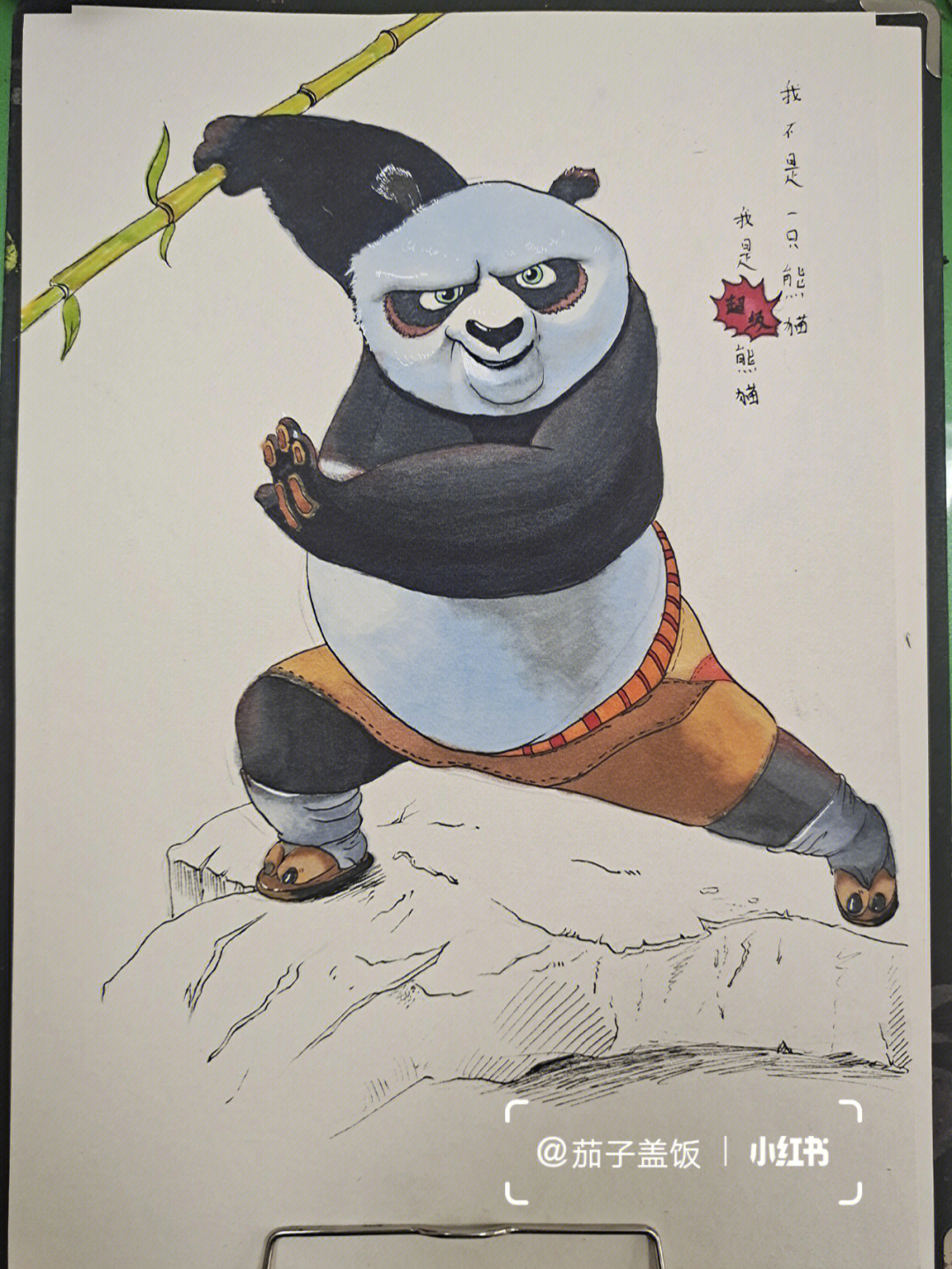 手绘功夫熊猫海报图片