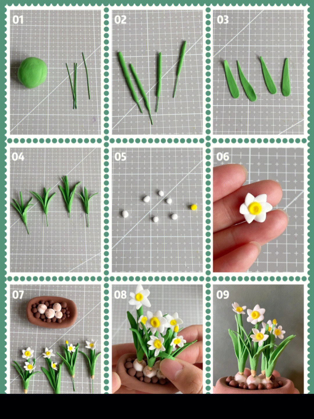 超轻粘土花朵教程做法图片
