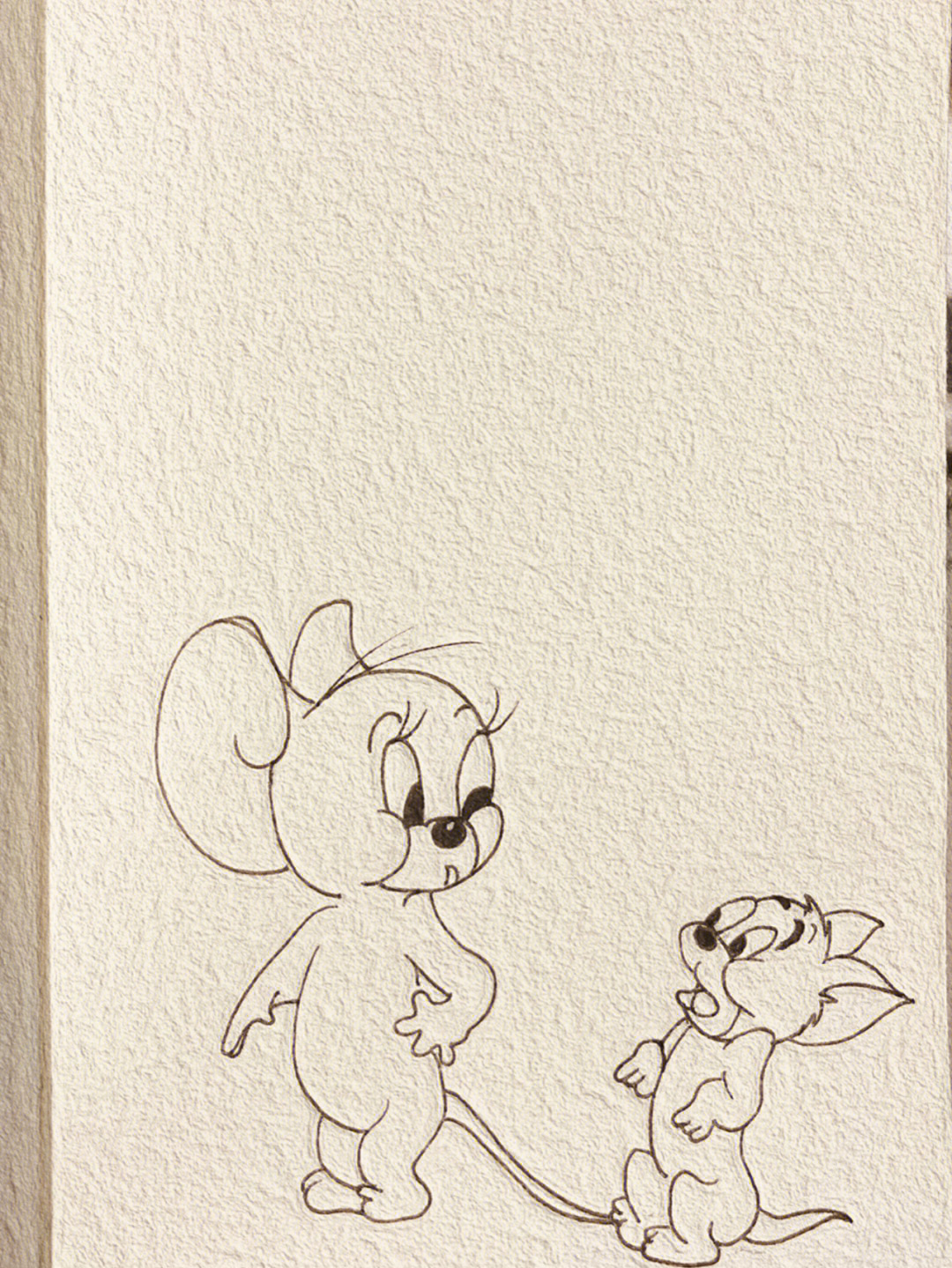 猫和老鼠手绘 铅笔图片