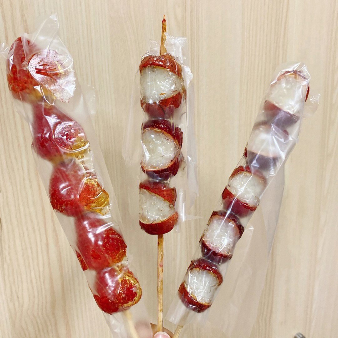 广州美食探店终于在广州吃到了糯米糖葫芦