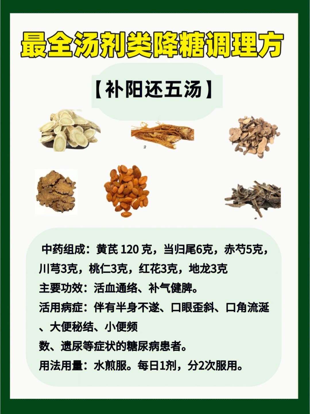 中药代茶饮降糖良方图片