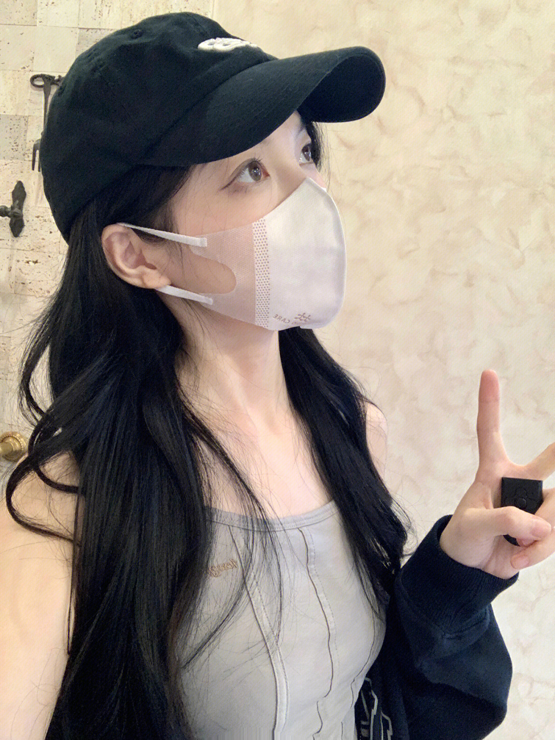 戴口罩的美女真实图片