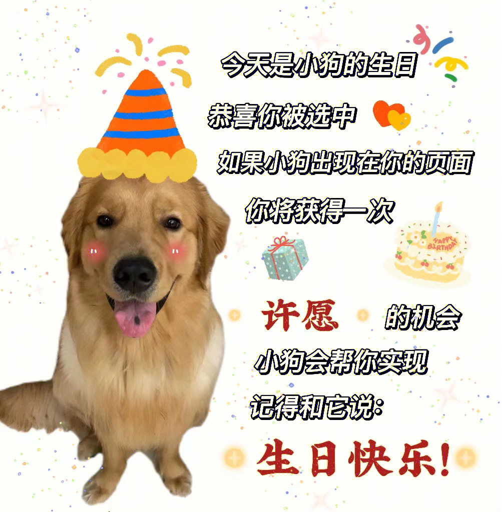 狗狗生日祝福语图片