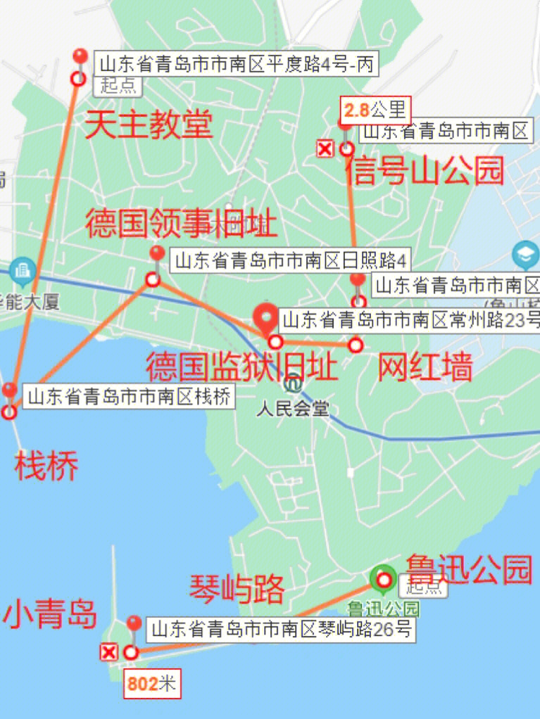 青岛台东步行街地图图片