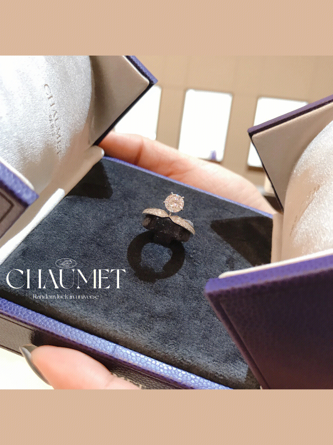 chaumet plume钻戒图片