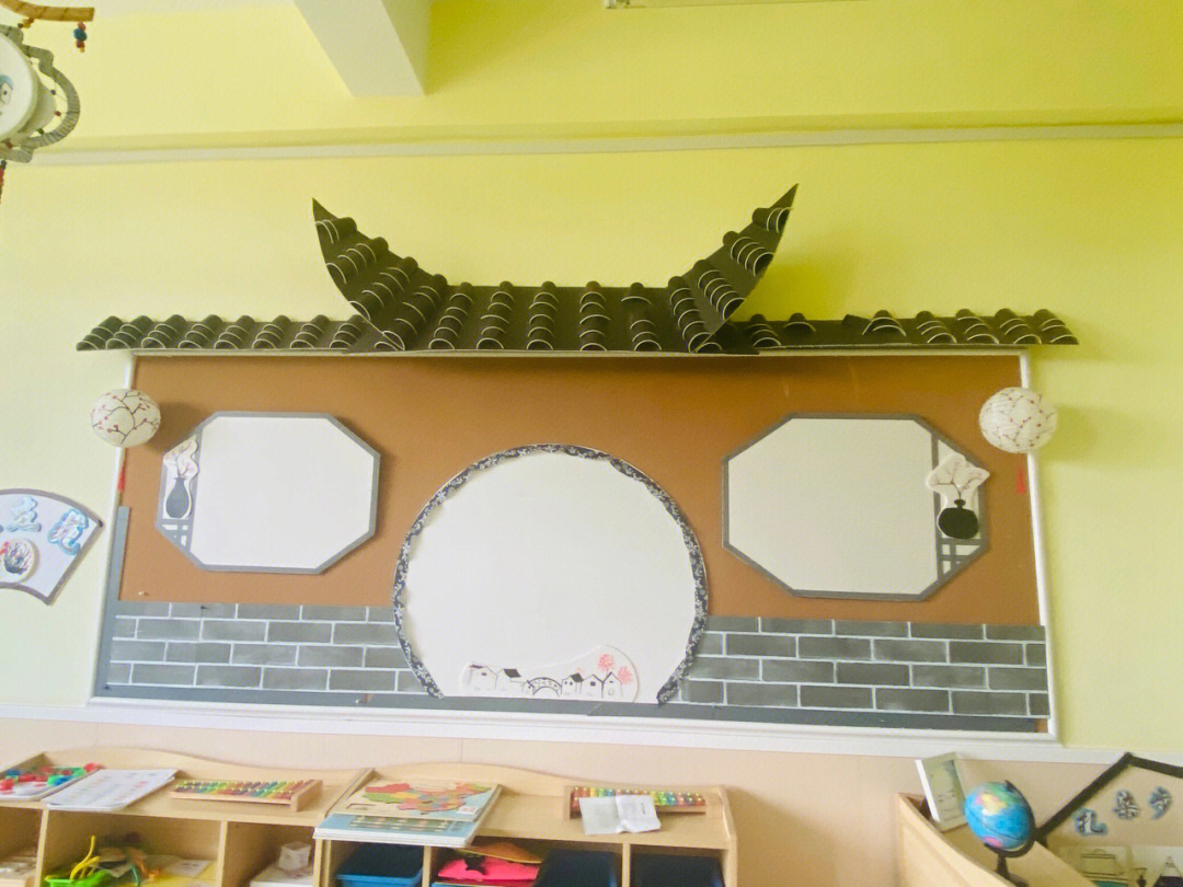 幼儿园古风古韵主题墙图片