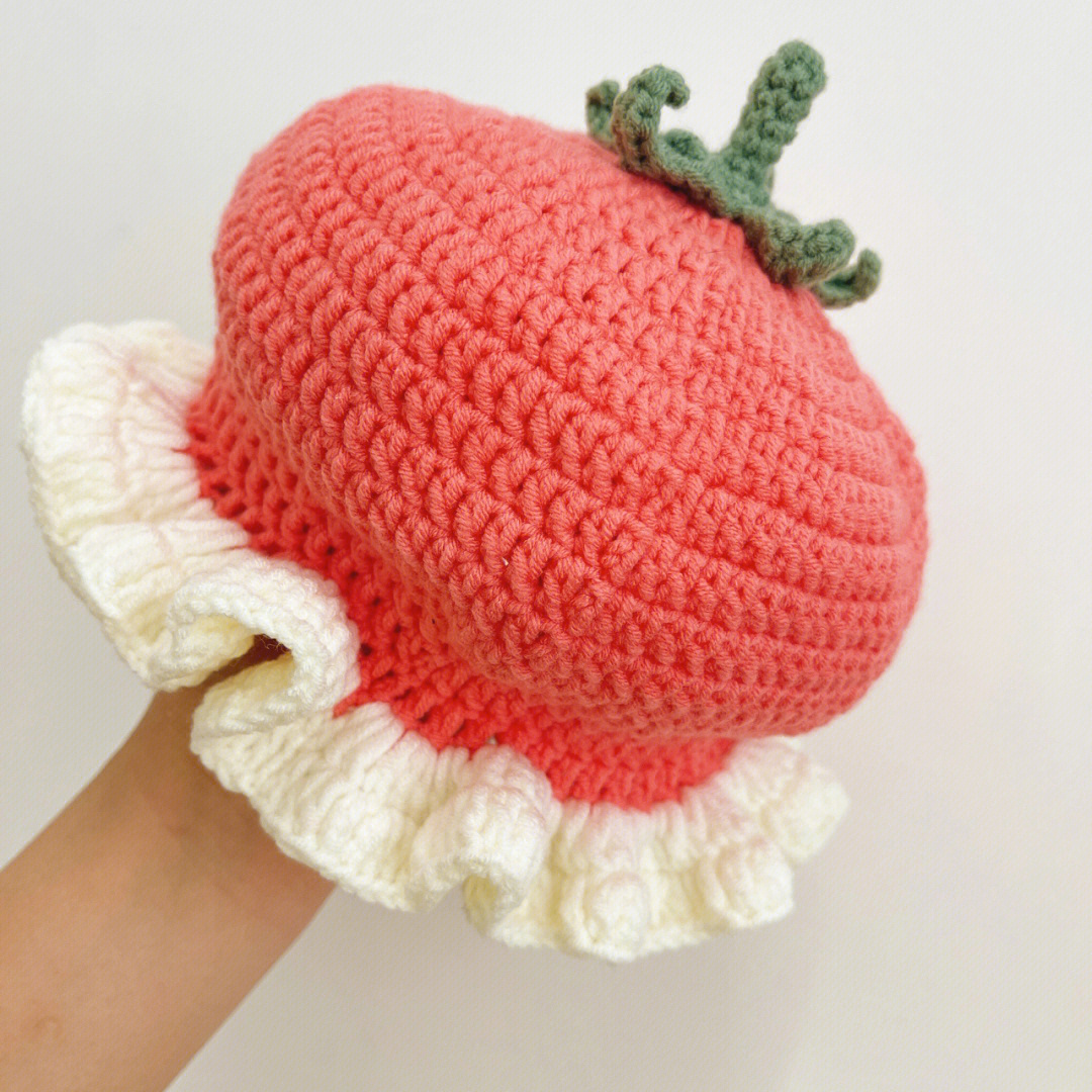 草莓帽子钩织图解图片