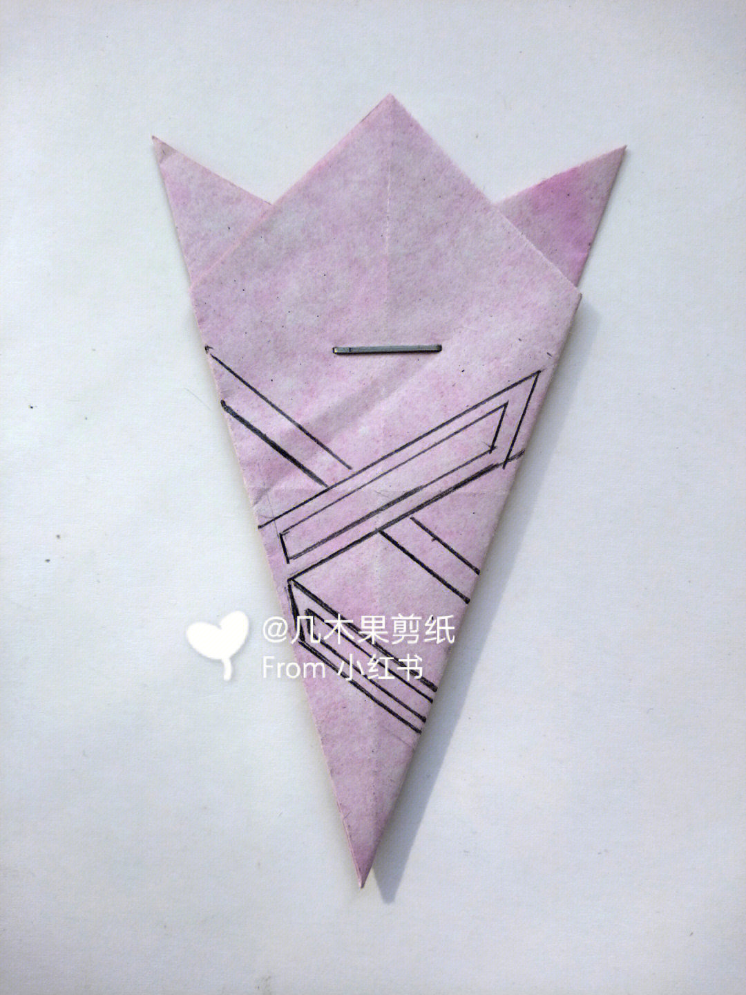 五角星折法剪纸步骤图片