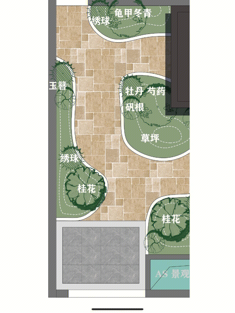 不规则庭院设计平面图图片