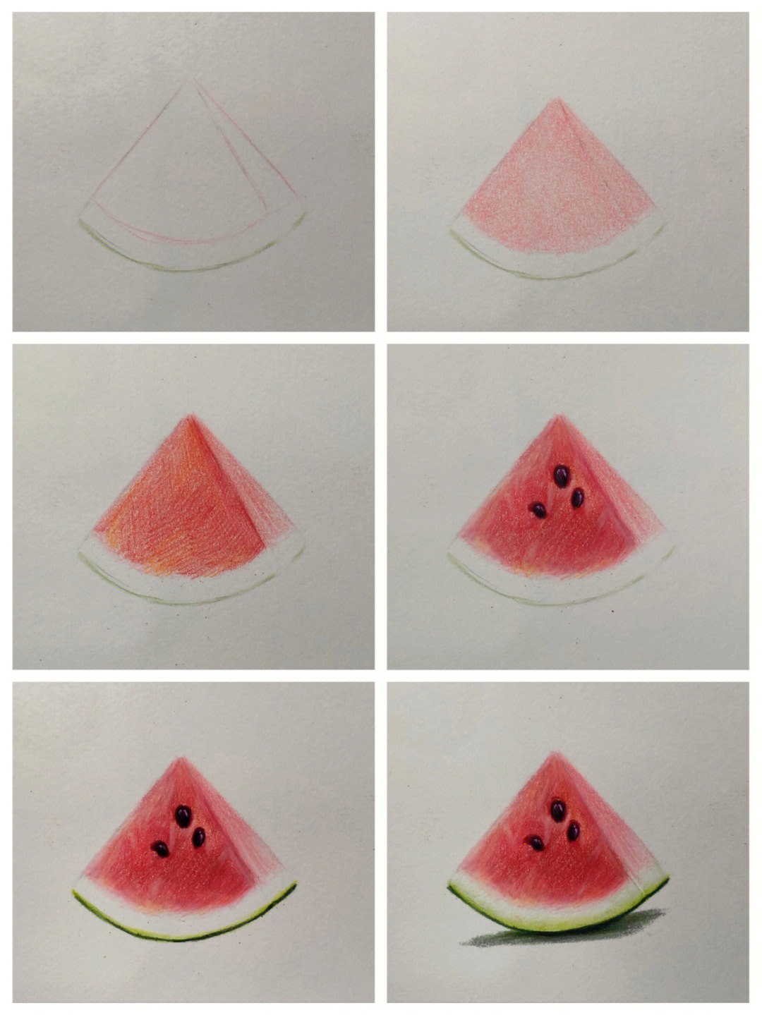水彩画西瓜的画法步骤图片