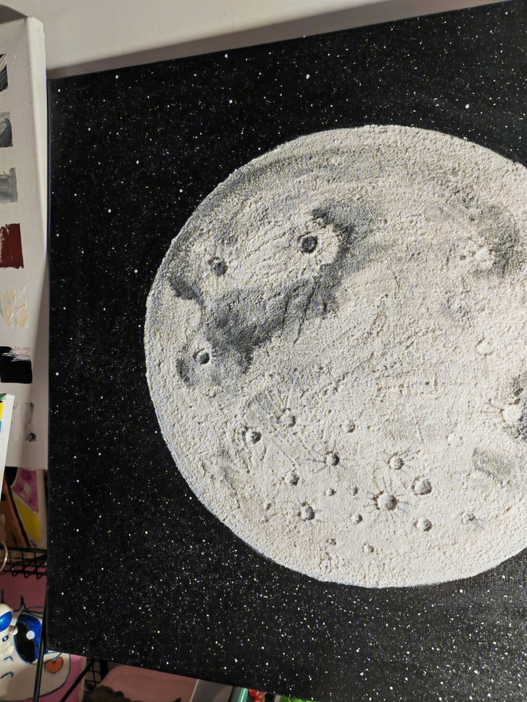 月球绘画一等奖图片