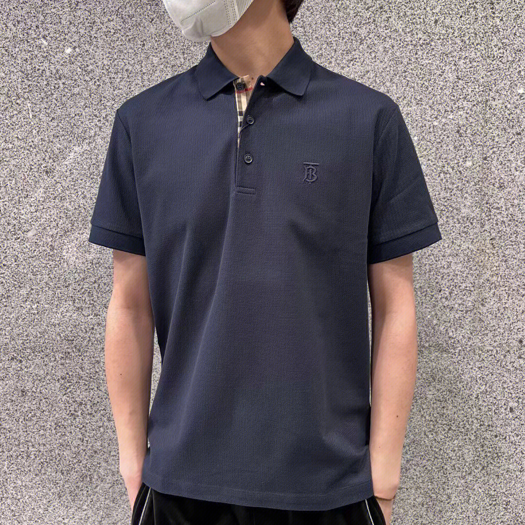 burberry 深蓝色tb标polo衫 男款 s m l