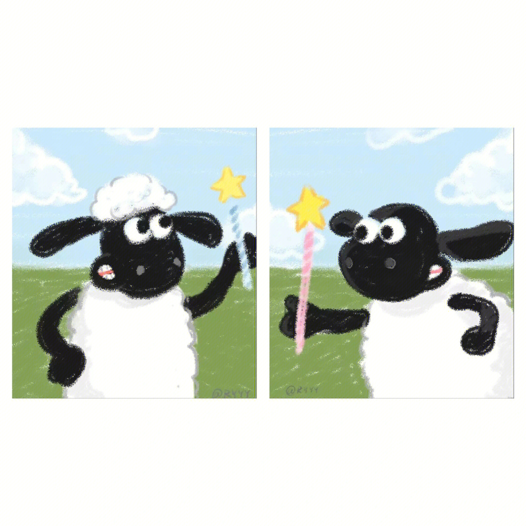 小羊情侣头像一左一右图片