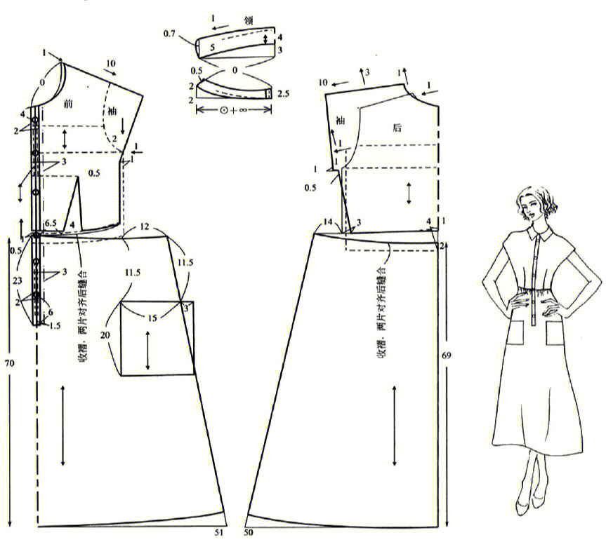 连衣裙打版图打板图片