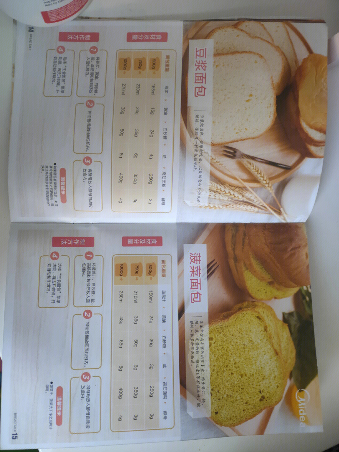 东陵面包机食谱图片