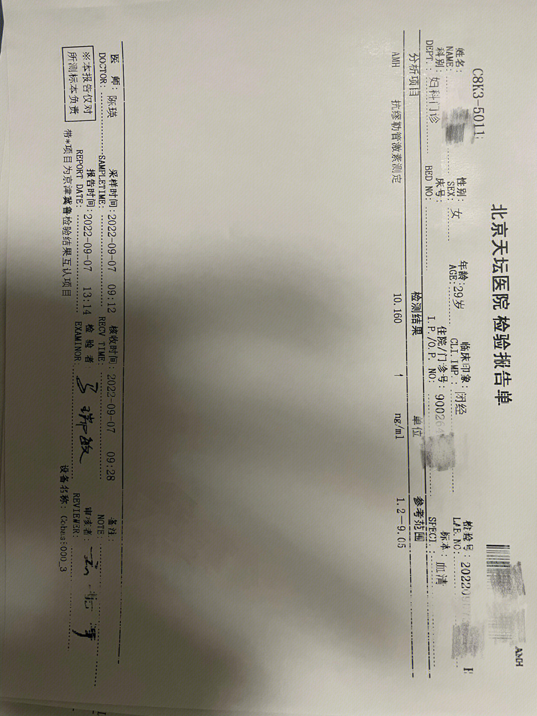 免疫球蛋白化验单图片