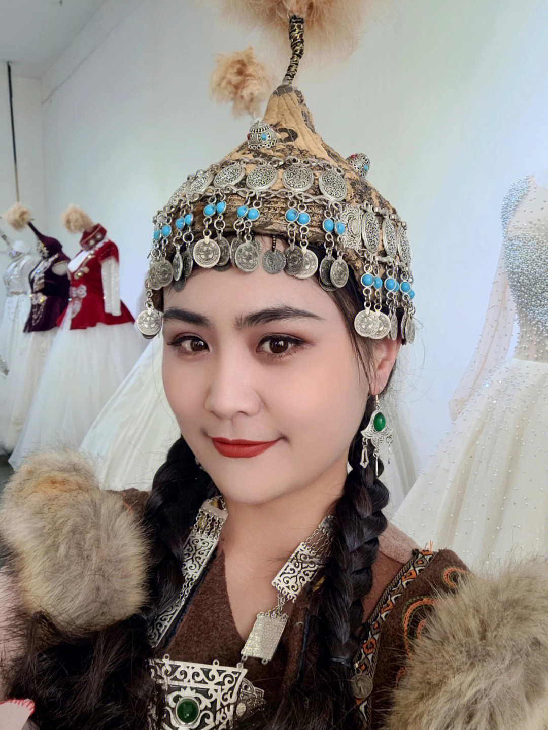 哈萨克族姑娘#民族风#哈萨克族服挝