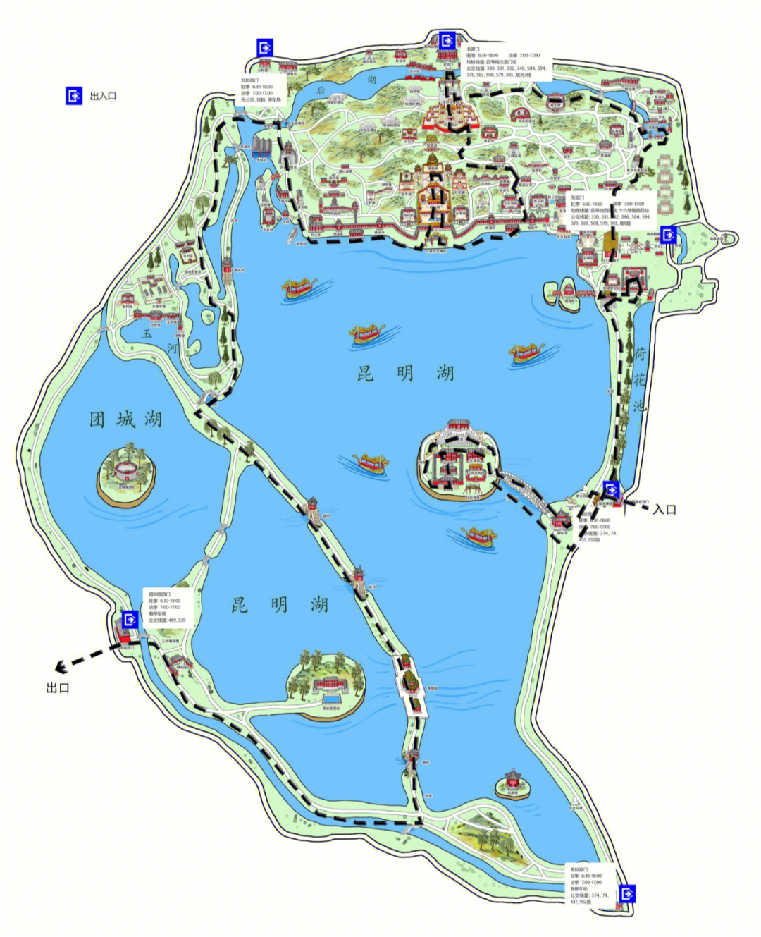 颐和园地图内部图片