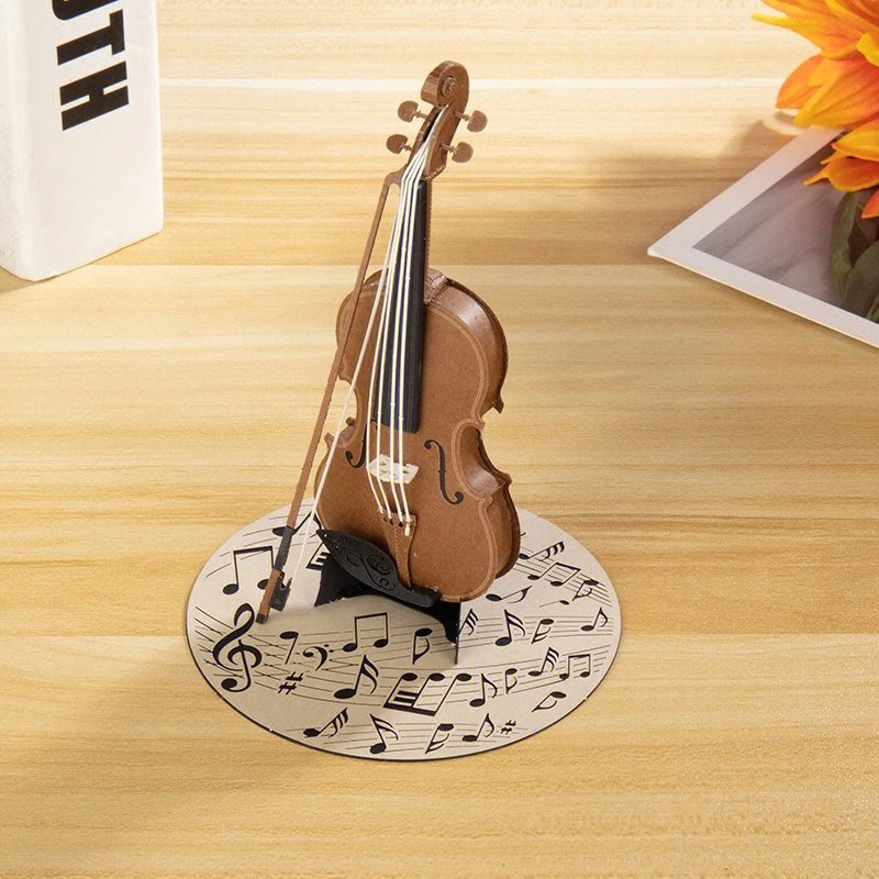 小提琴钢琴电吉他架子鼓的纸模型～送礼好物!手工拼,成品绝绝子!