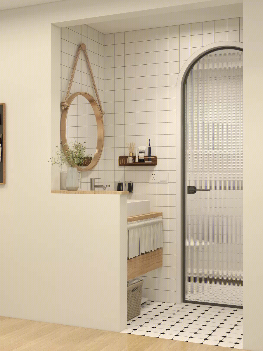 日式二分离浴室小卫生间也能做干湿分离