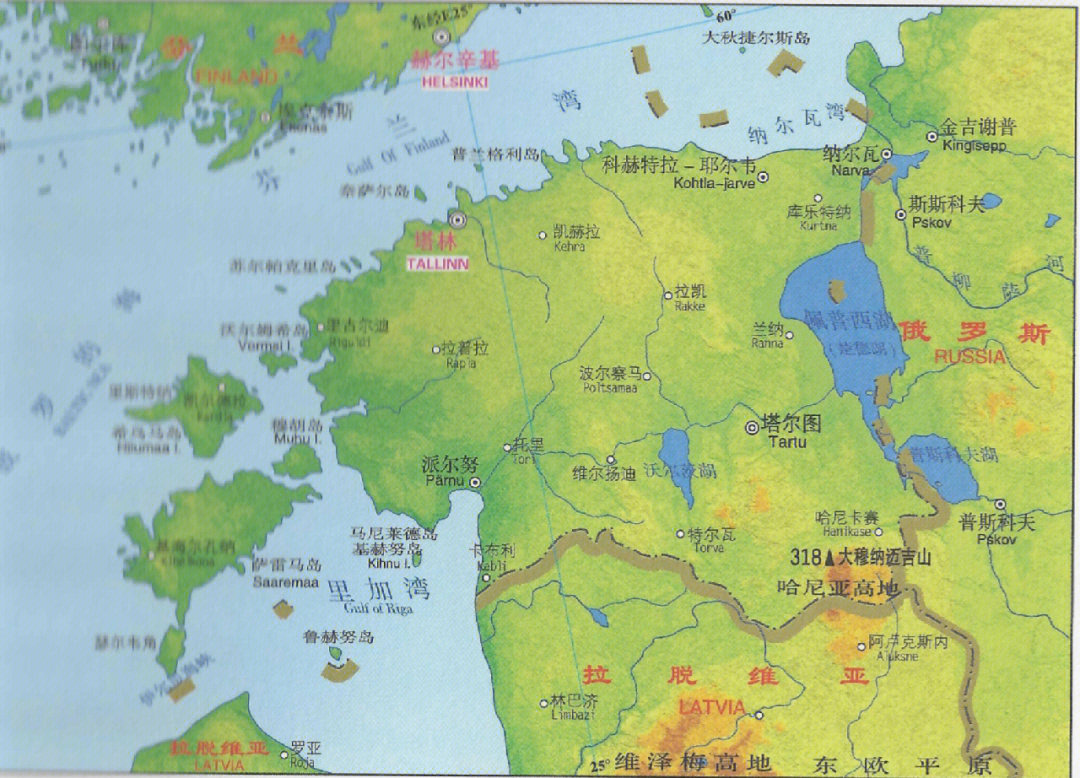 爱沙尼亚高清地图图片