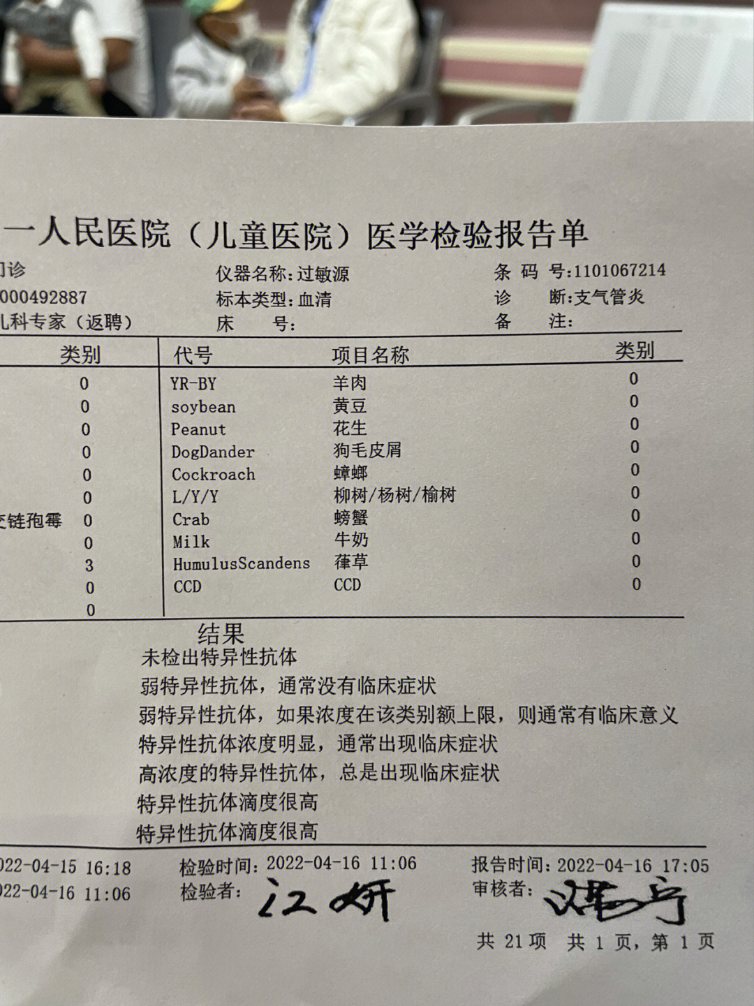 过敏诊断书图片真实图片