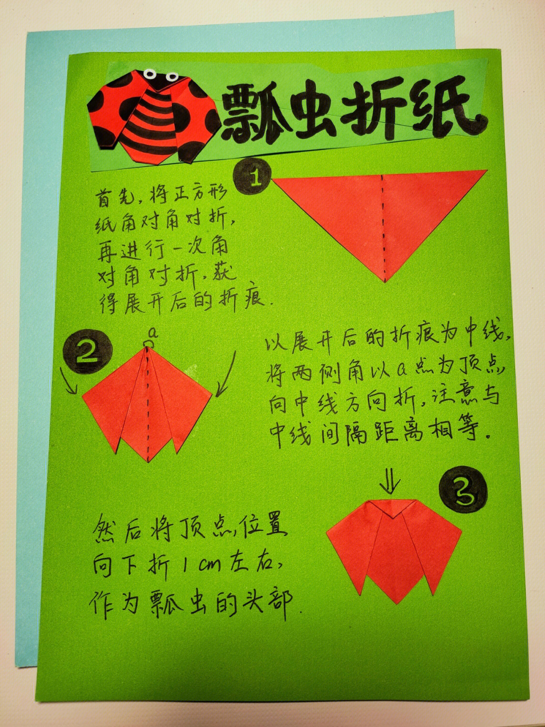 折纸七星瓢虫步骤图片