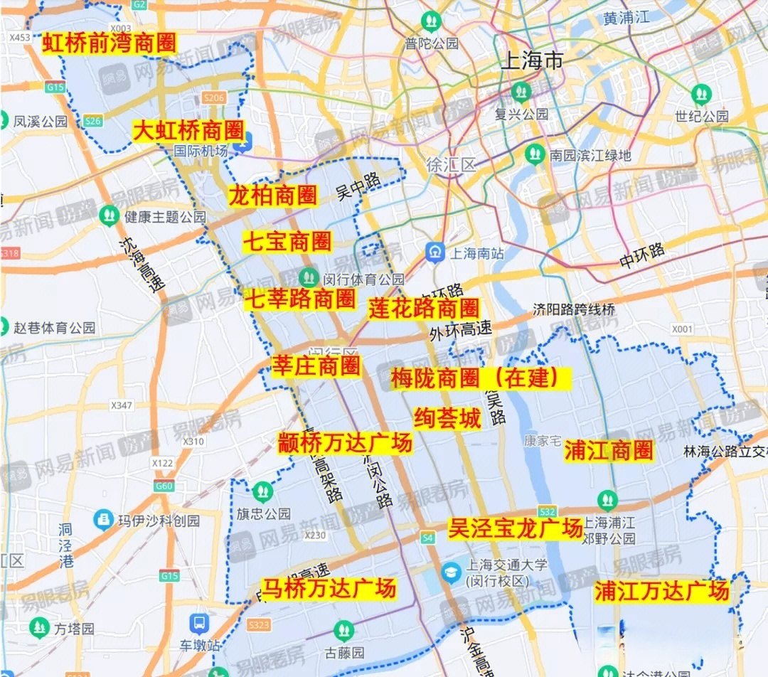 上海闵行板块地图图片