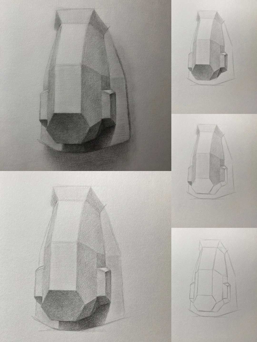 鼻子素描几何体图片