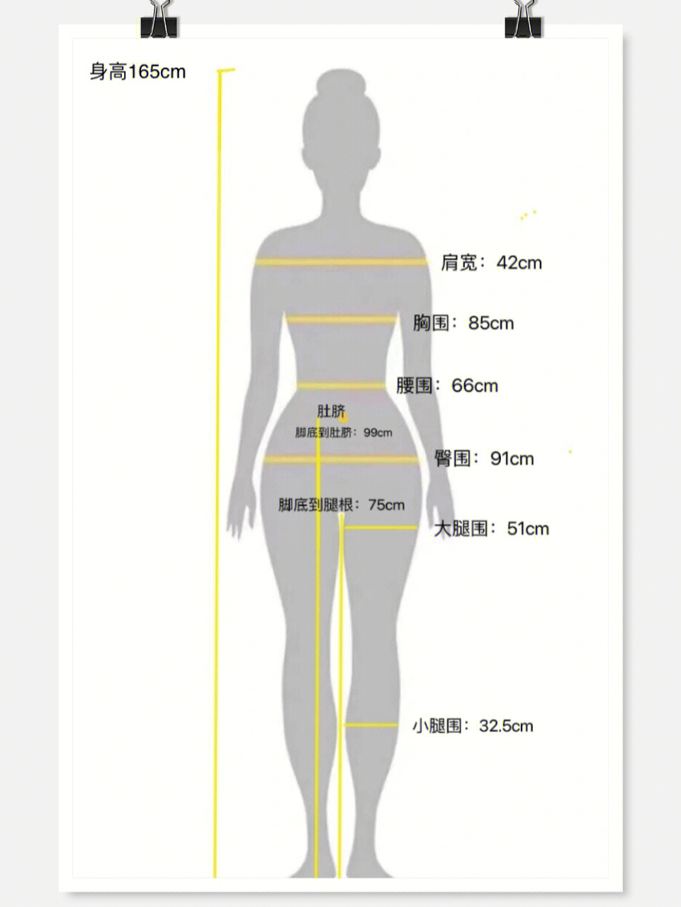 女生腿长标准表图片