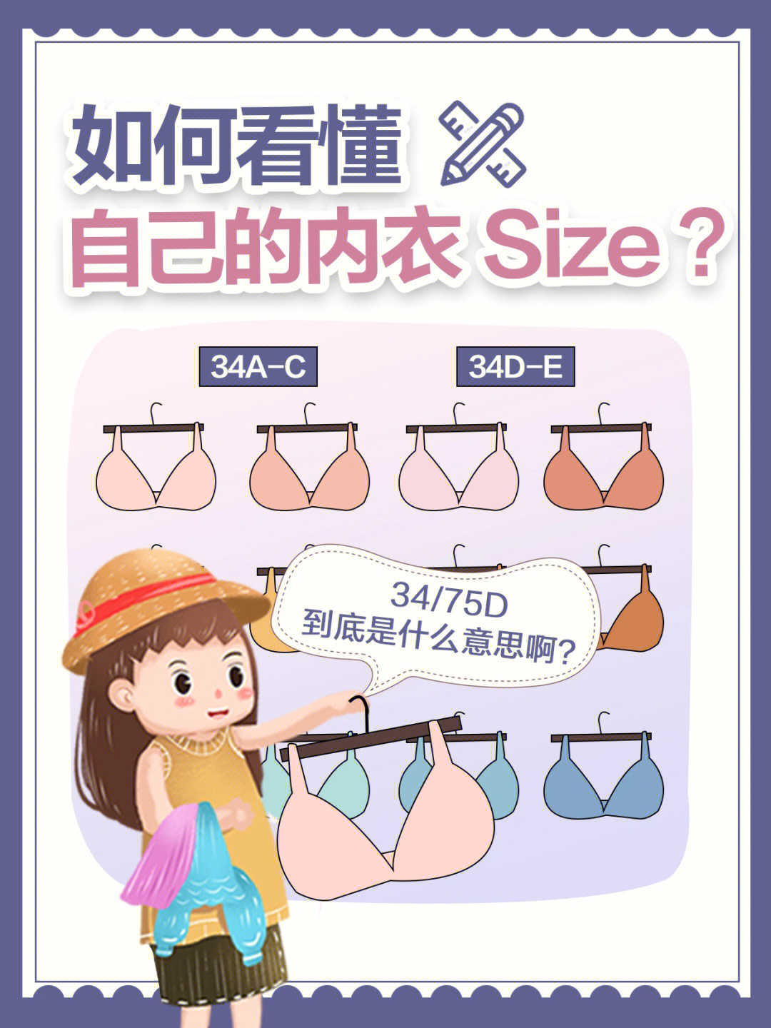 如何看懂自己的内衣size71