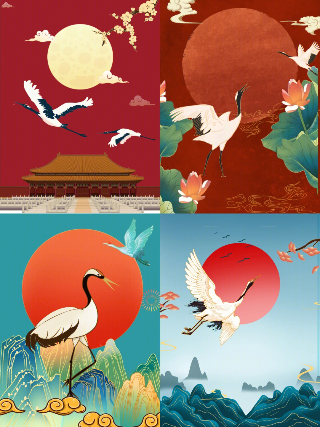 保护丹顶鹤的海报英文图片