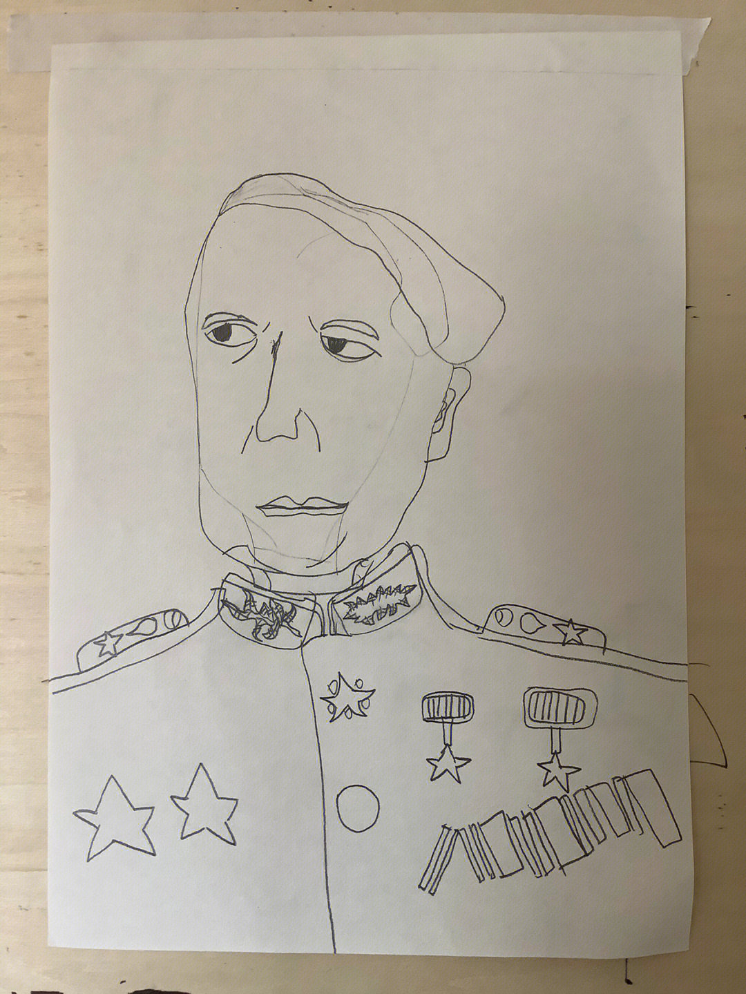纳粹军官简笔画图片