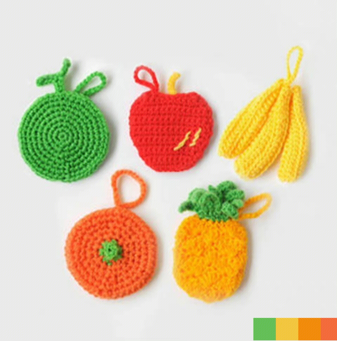 钩织简单的水果图片