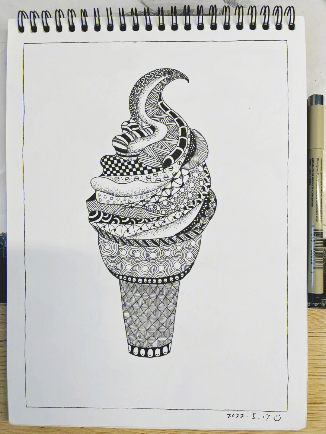 冰淇淋线描画图片大全图片