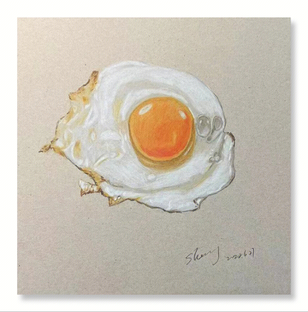 彩铅画鸡蛋图片