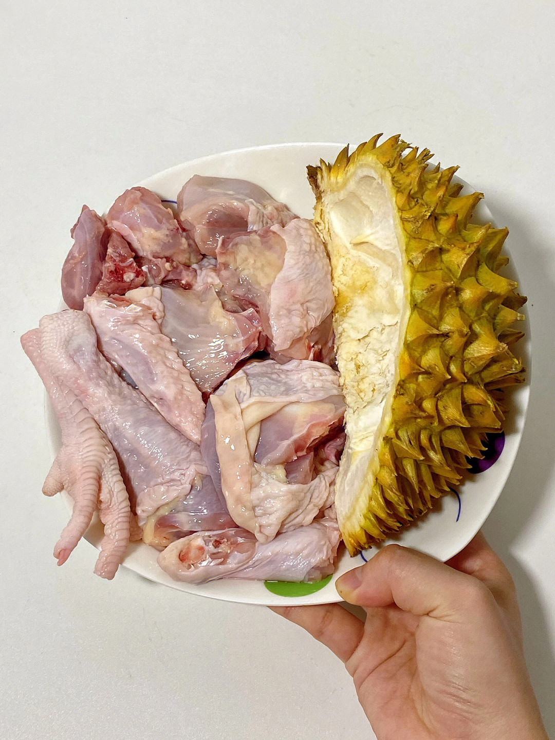 榴莲壳炖鸡的做法图片